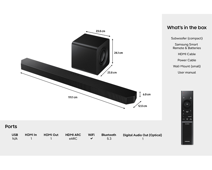 Samsung Barre audio HWQ800HXN