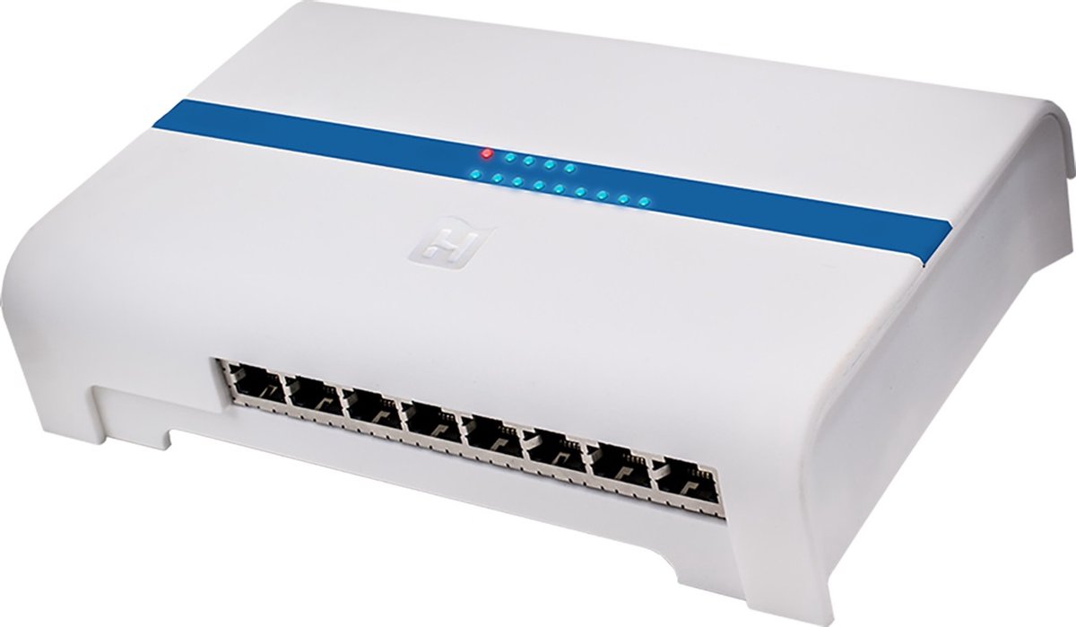 Switch Hirschmann CAS8 8-poorts Gb switch, 4x PoE, QoS