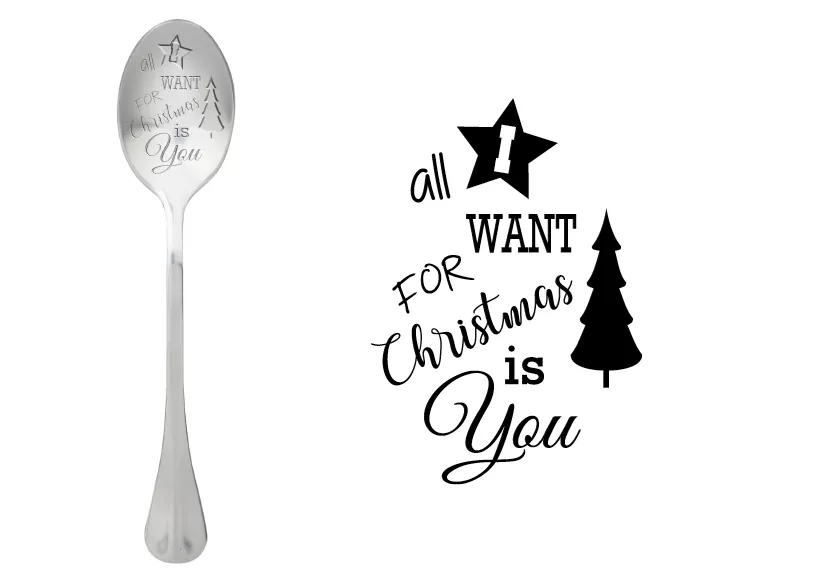 Tafellepel One Message 5894006 Alli want for Christmas