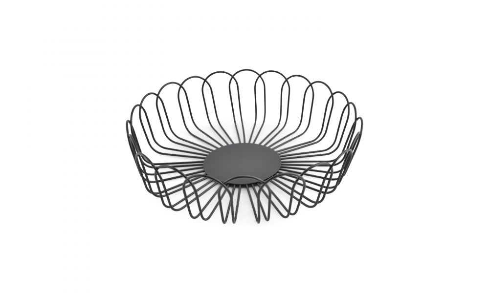 Draadmand Ona 682033 26,5xH7,5cm zwart Flores