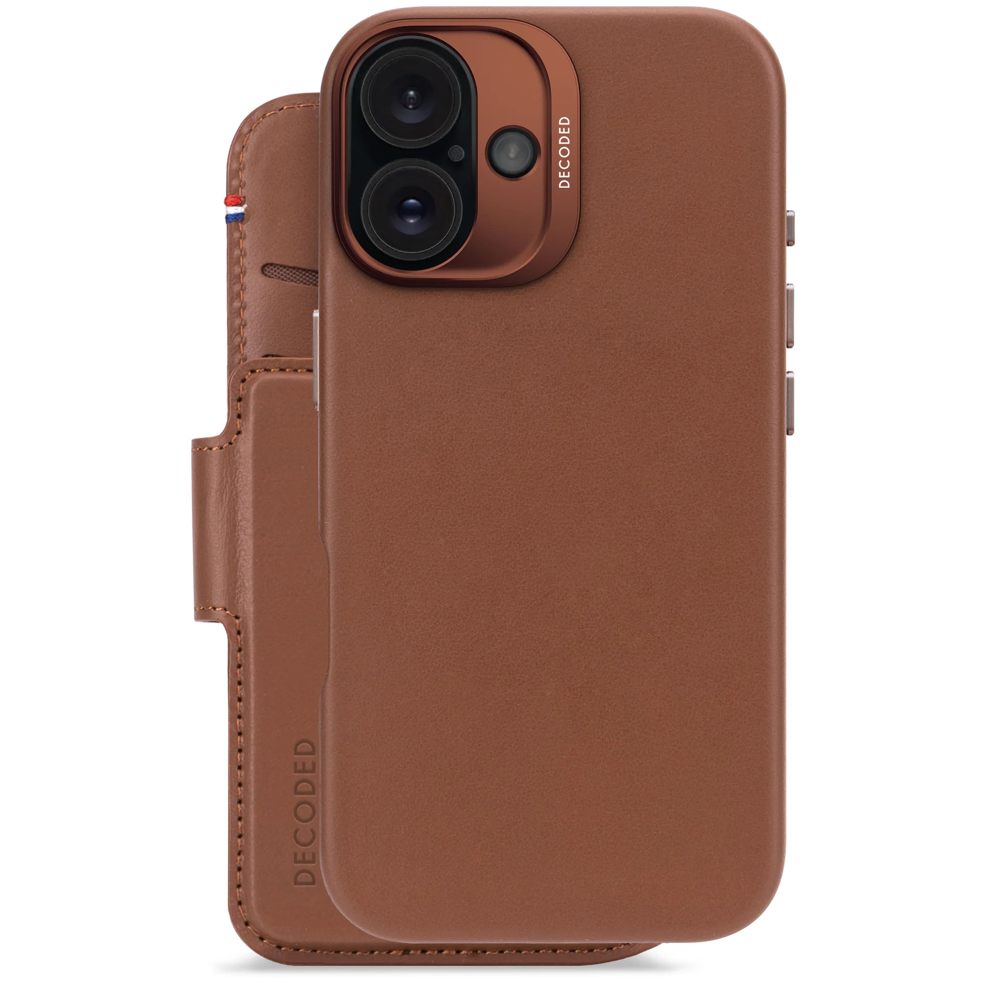 Decoded Leather Detachable Wallet Apple iPhone 16 Tan