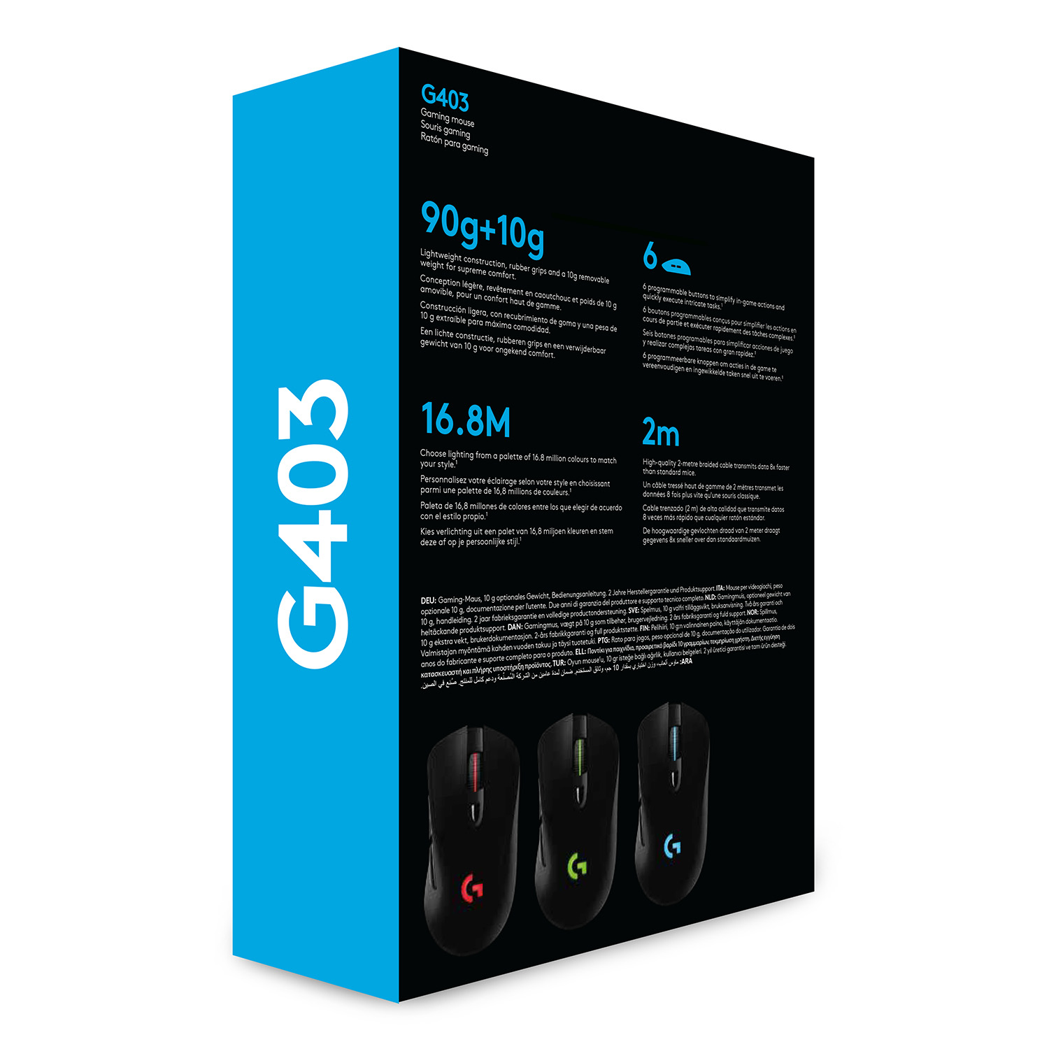 Muis Logitech G403 Hero Black