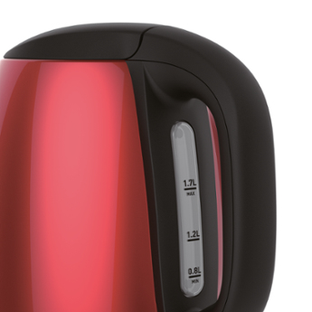 Moulinex BY550510 bouilloire 1,7 L 2400 W Noir, Rouge