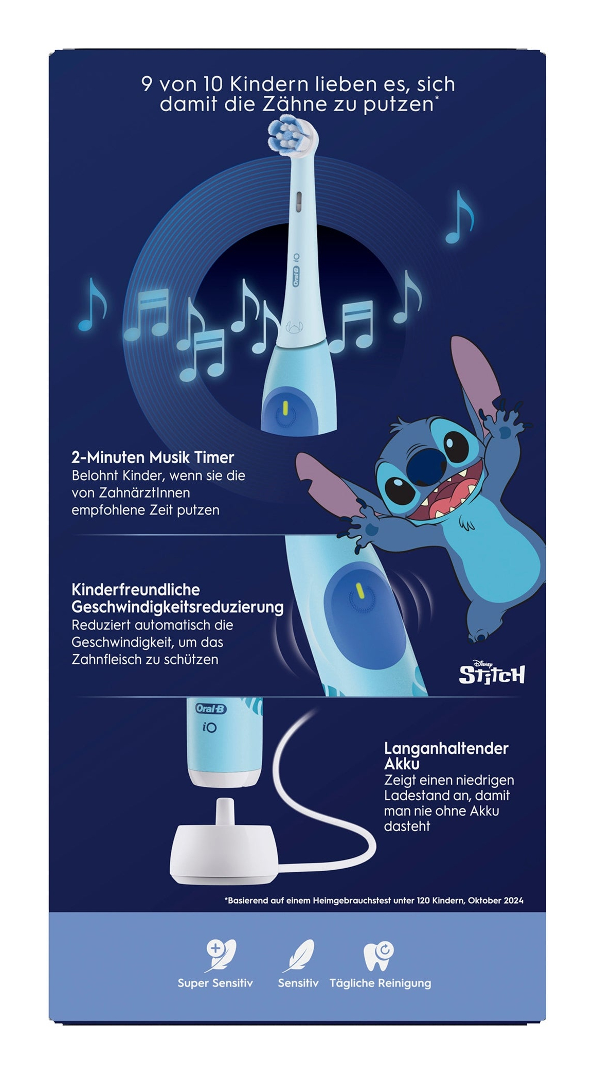 Elektrische tandenborstel ORAL-B 216997 iO Kids / Stitch / 6+ / met etui