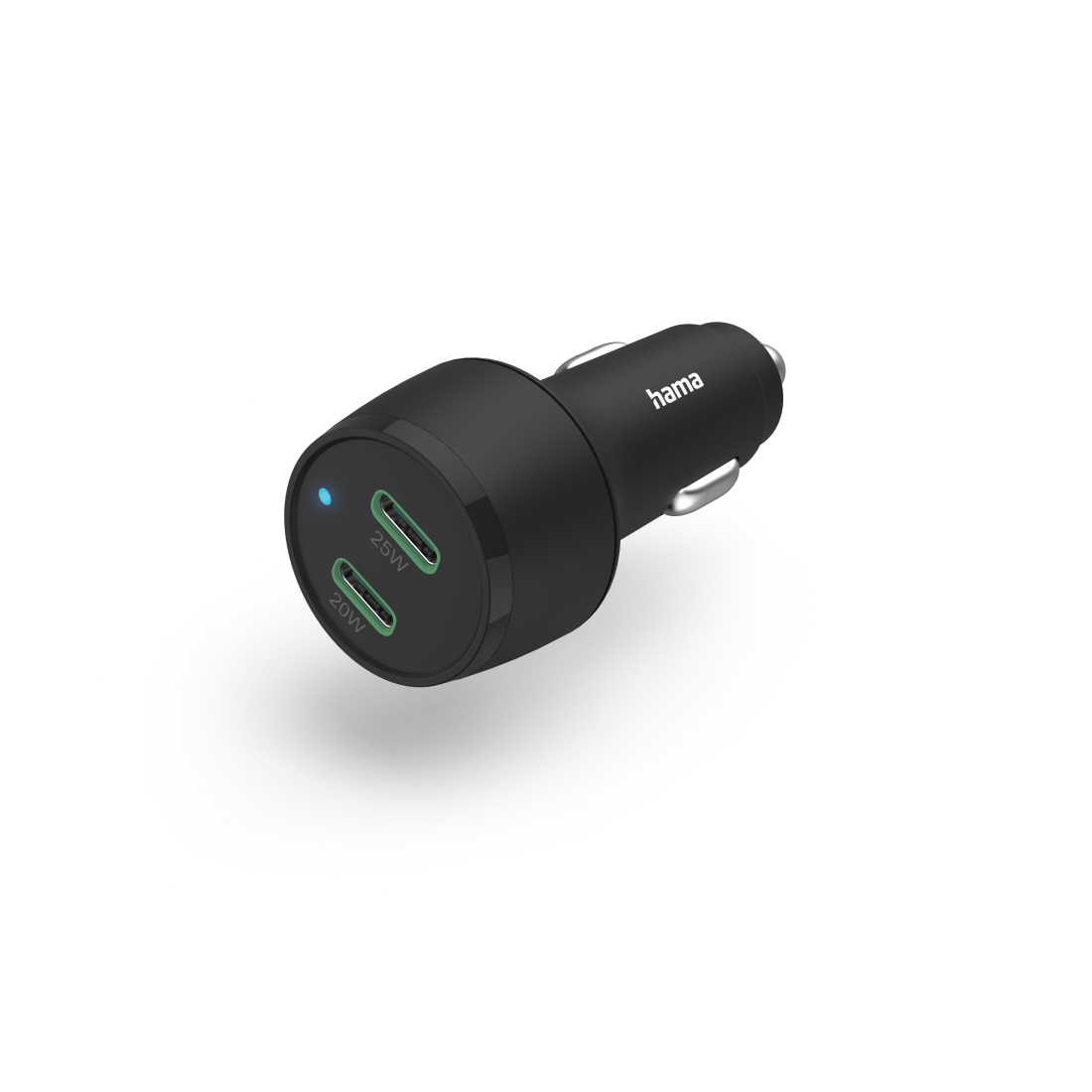 Autolader Hama 2x USB-C PD 25W + 20W Zwart