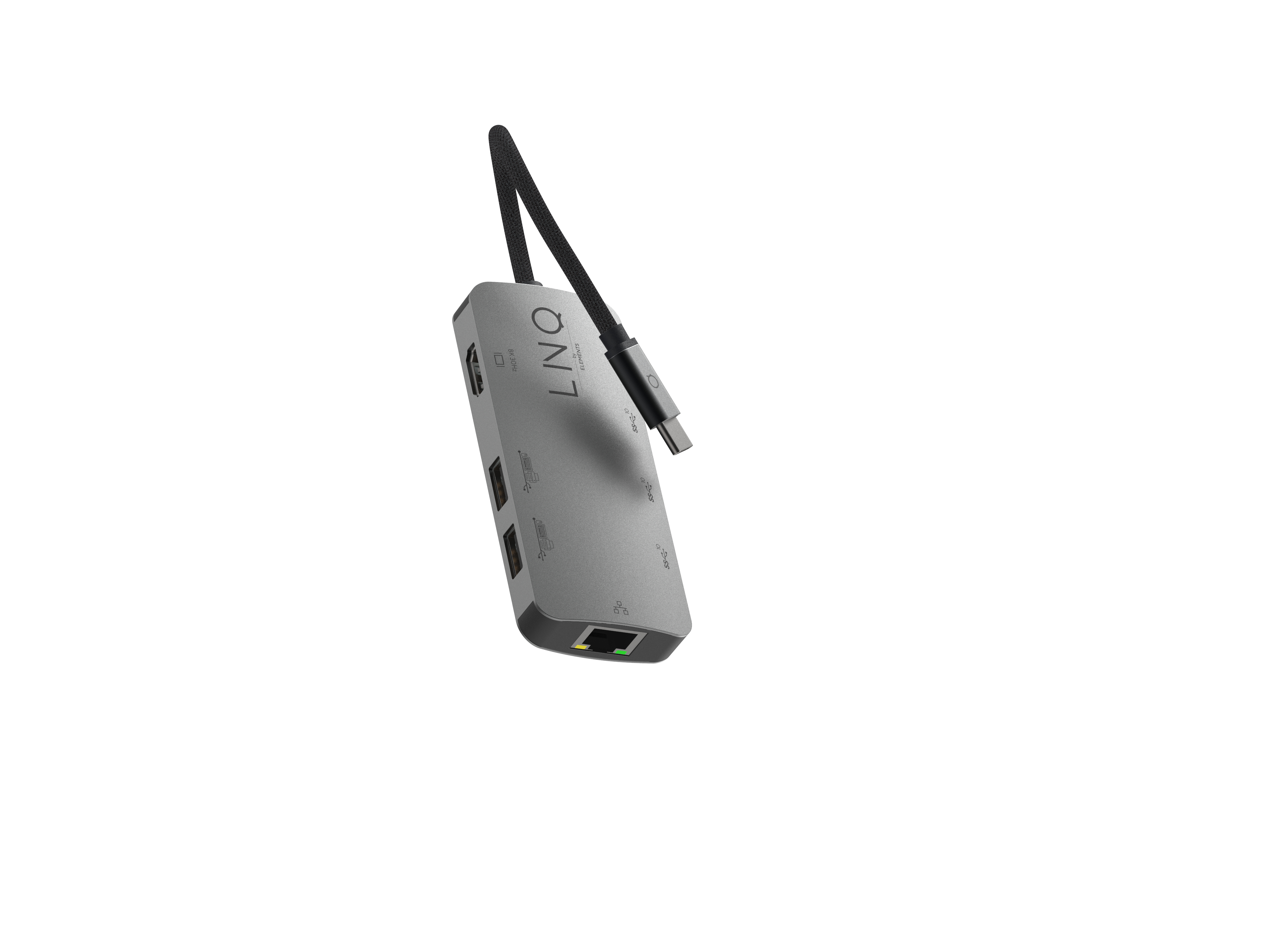 Linq byELEMENTS 8-in1 Pro 8K HDMI + 2x USB-C (1x 100W) + 2x USB-A 3.2 + 2x USB 2.0 + Ethernet