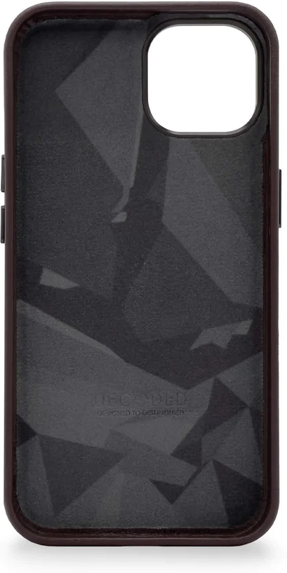 Decoded iPhone 14, housse cuir, brun chocolat