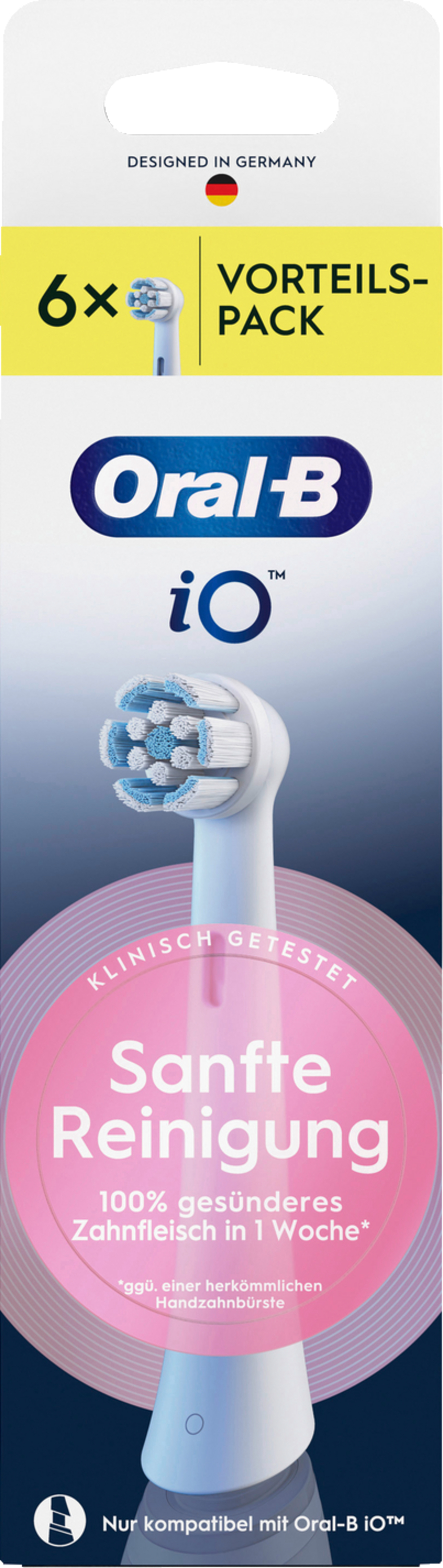 Opzetborstel ORAL-B 163174 iO / zachte reiniging / 6 stuks