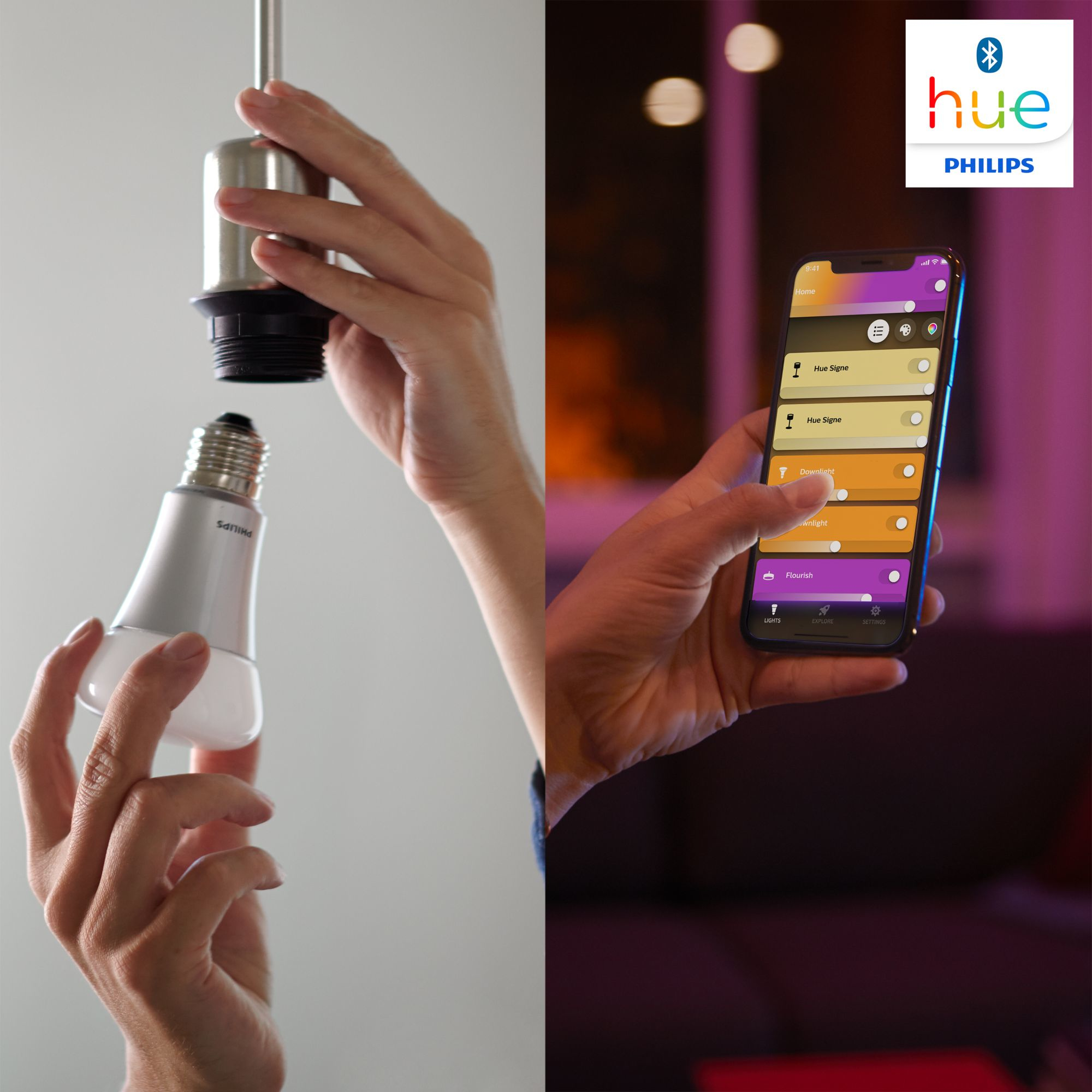 Lamp PHILIPS HUE White Color Ambiance GU10 1x
