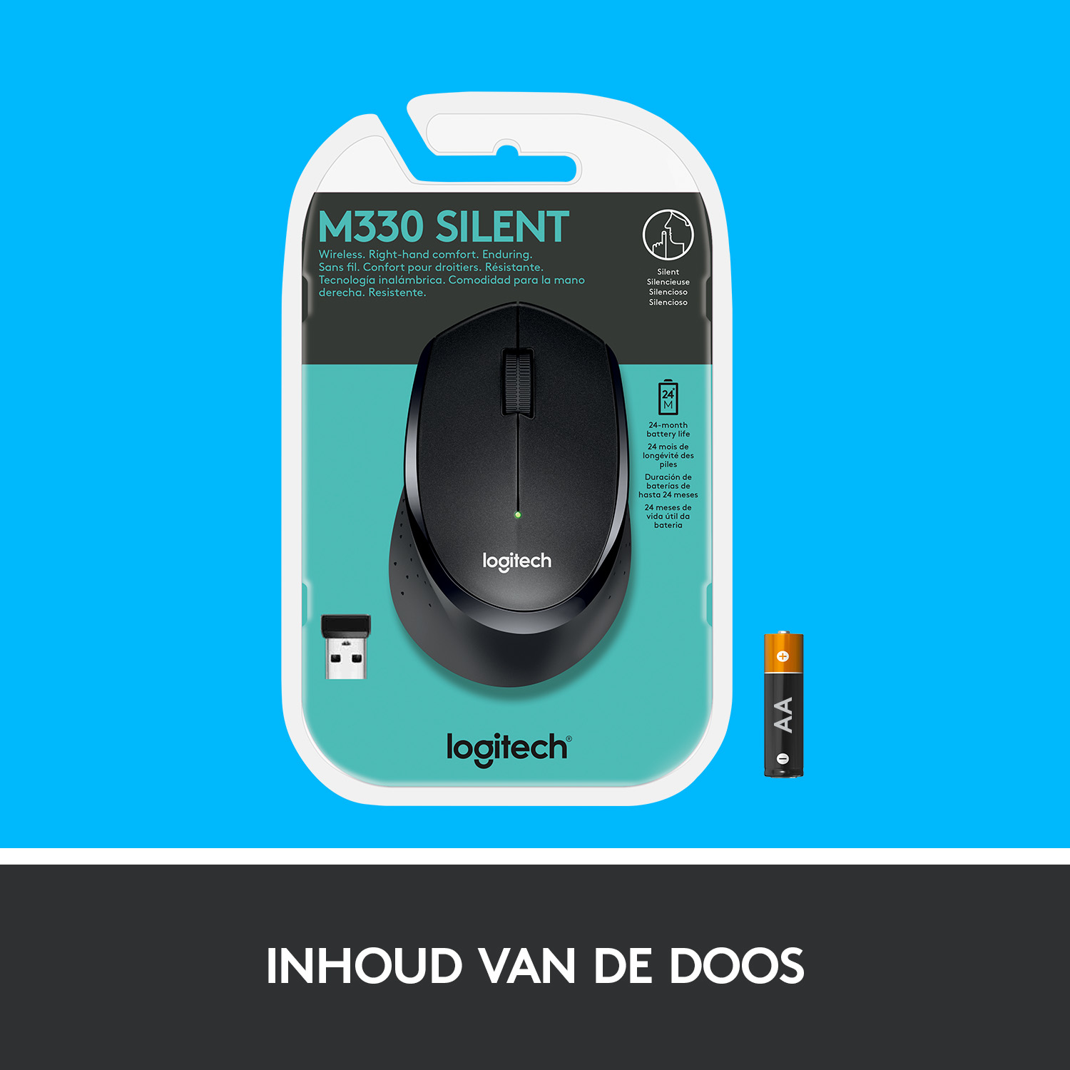 Draadloze Muis Logitech M330 Black