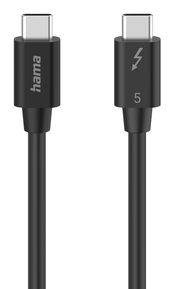 Hama Câble Thunderbolt-5 USB-C, 80 Gbit/s, 5 A, 240 W, Ultra-HD 8K, 1,00m