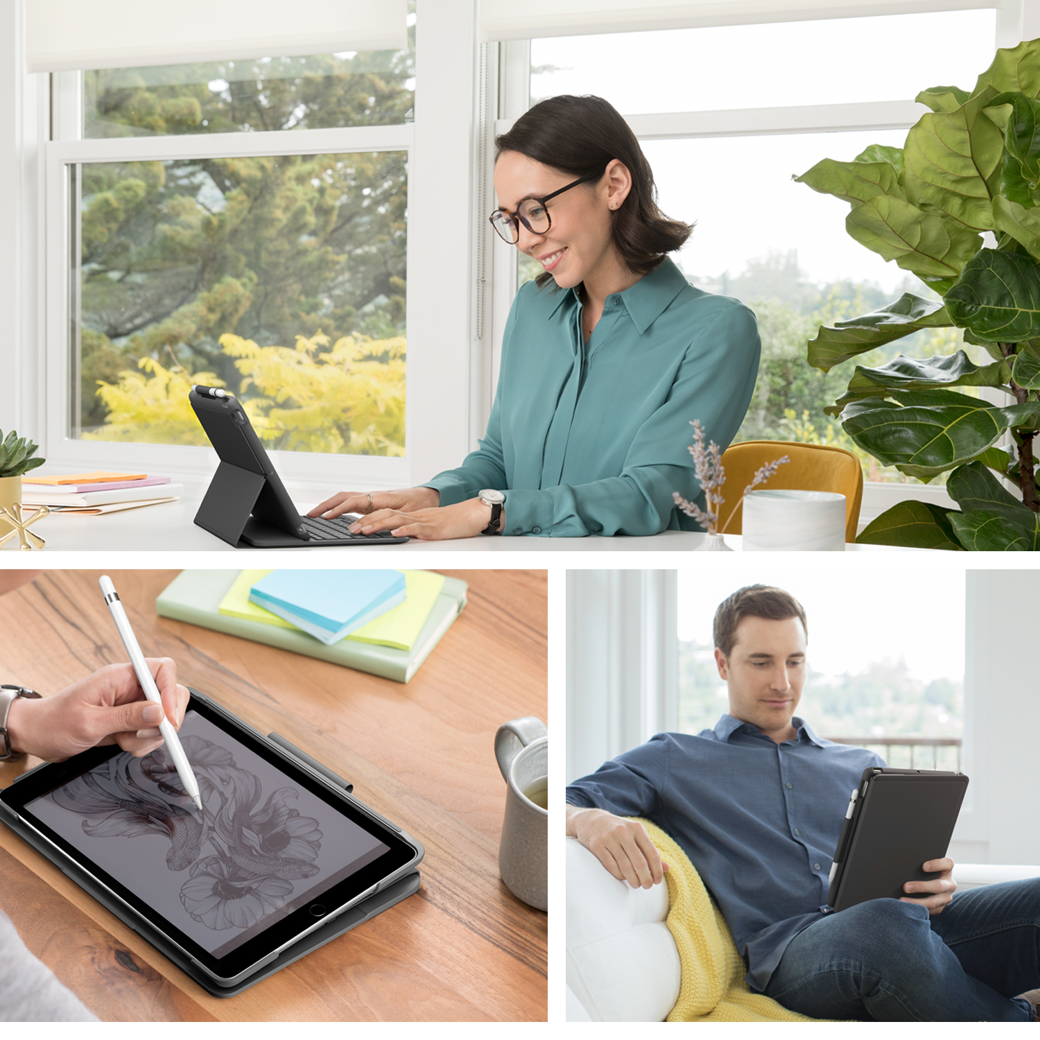 Keyboard LOGITECH SLIM Folio iPad 10.2 '19-21 Graphite