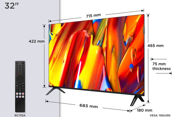 QLED TV TCL 32V5C FullHD / Android Tv