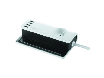 Profile Doorvoerstekker met 4 USB poorten max 4.8A & steun