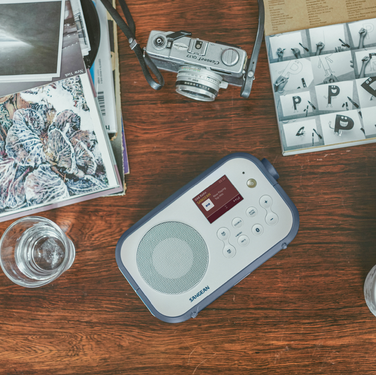 DAB+ radio SANGEAN Traveller 420 white/stone blue