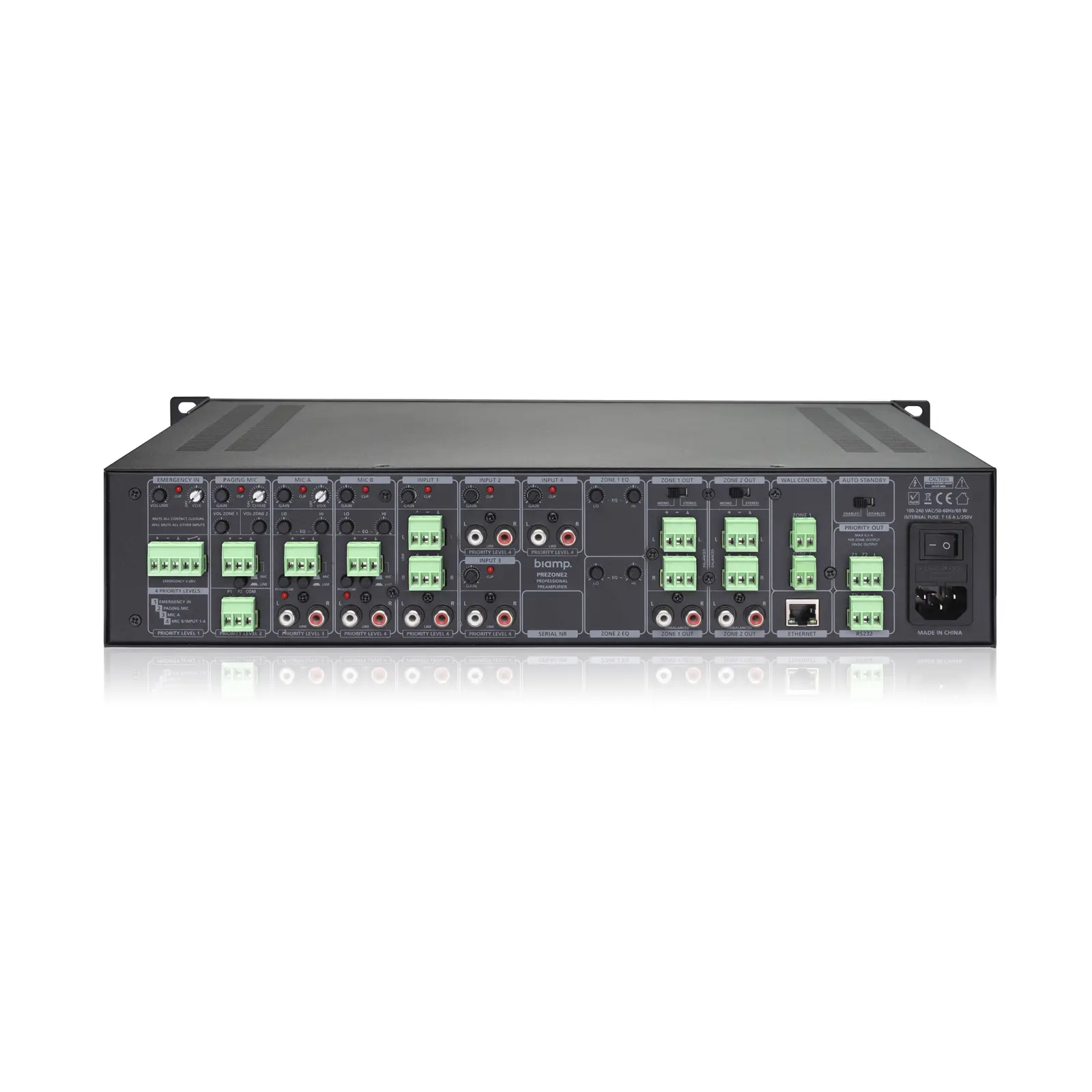 Voorversterker BIAMP Commercial PREZONE2