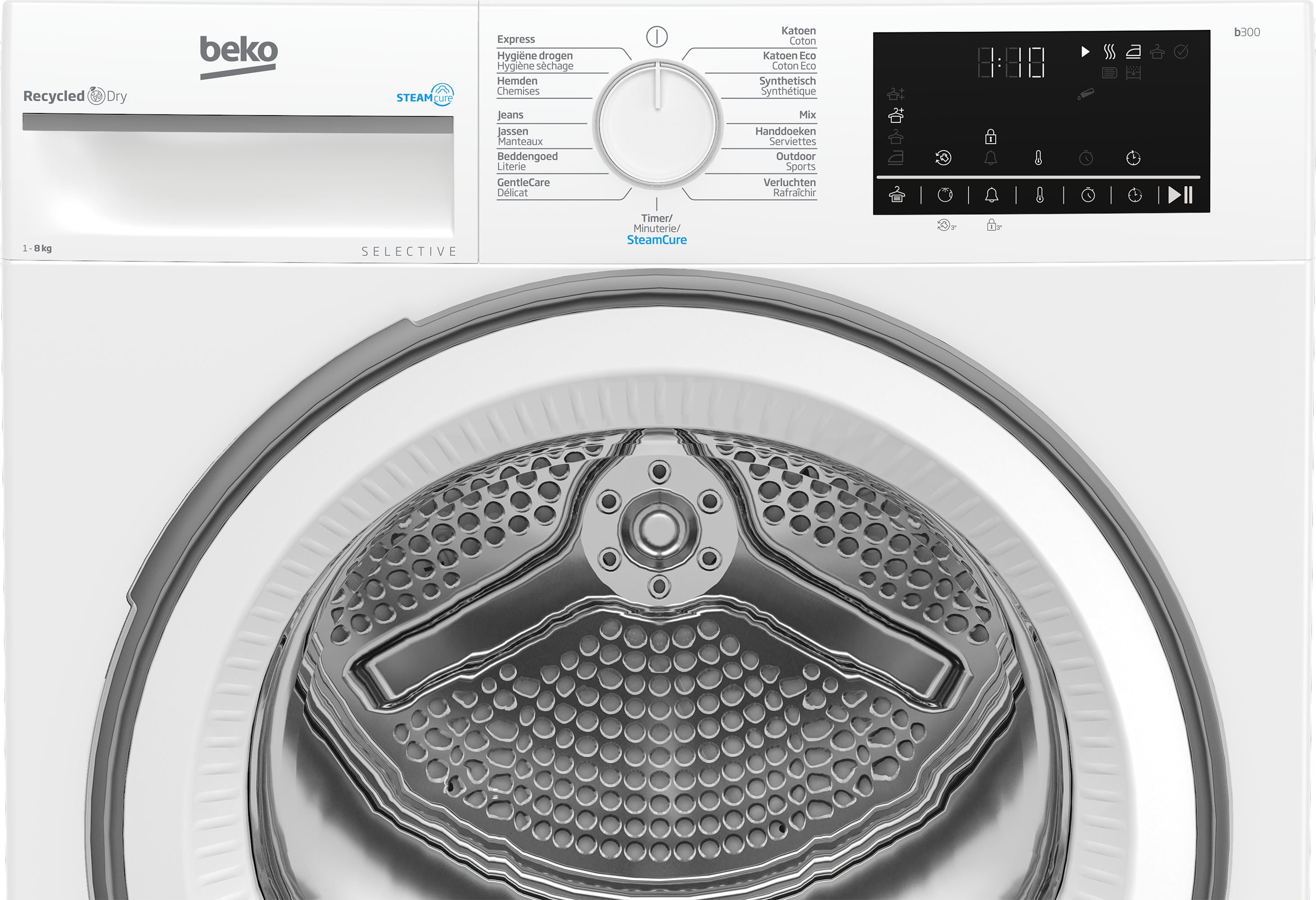 Warmtepompdroogkast BEKO B3T6823W2 / 8kg / A++ / 64db