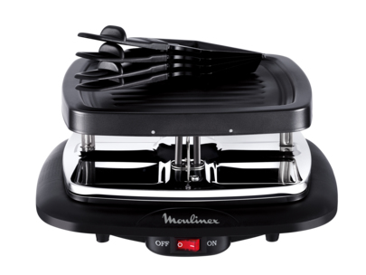 Moulinex re140812 raclette 4 persoon/personen 700 W Zwart