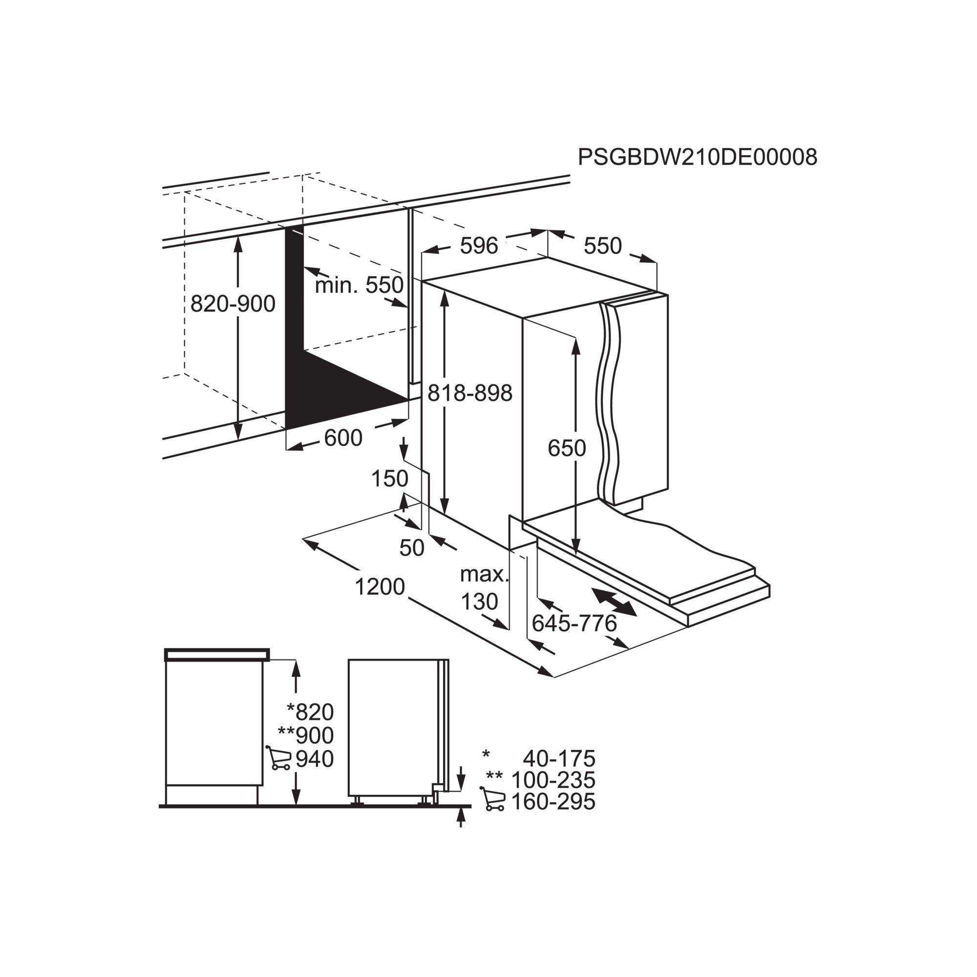 Electrolux KEAD7200L Volledig ingebouwd 13 couverts