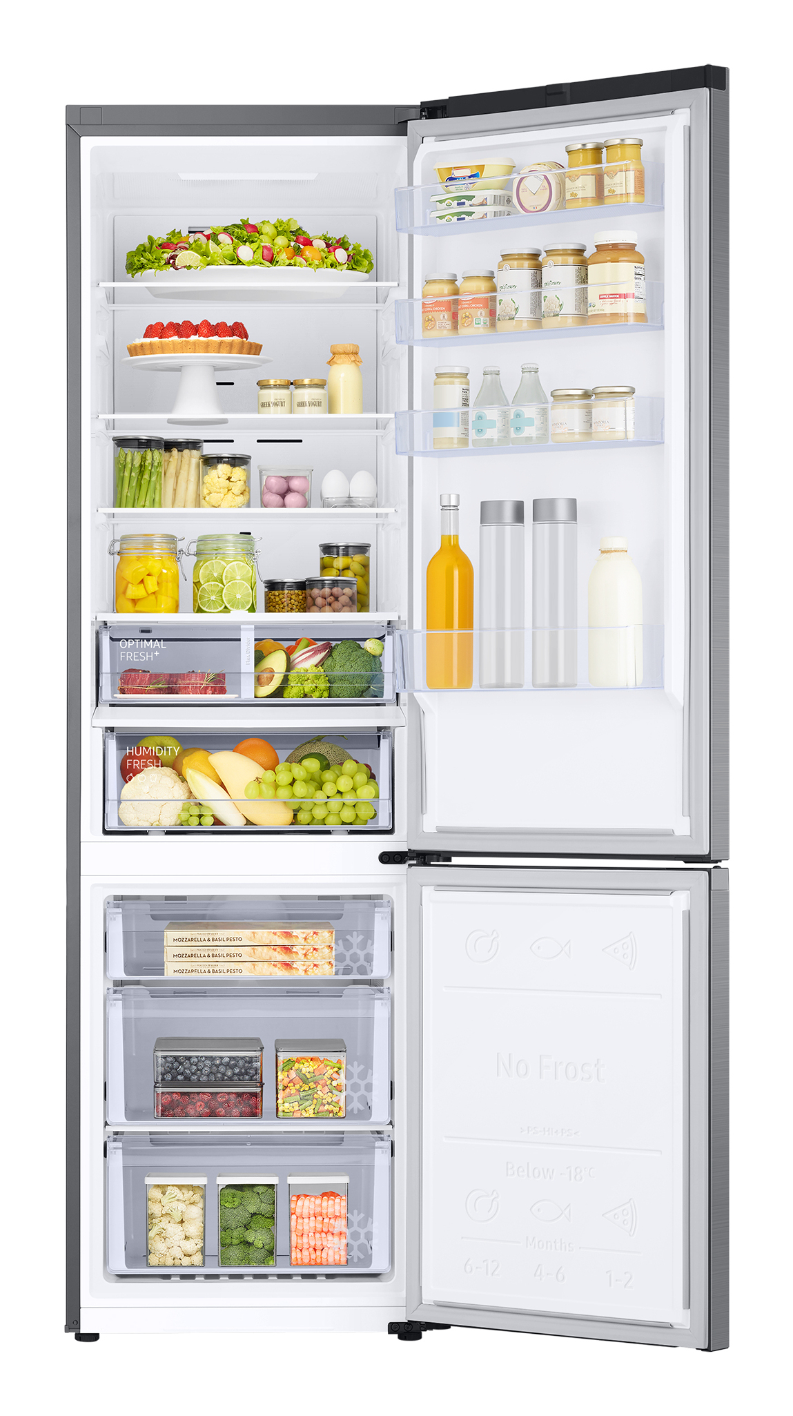 Combi-koelkast SAMSUNG RB38C607AS9/EF / A / 273L + 114L / mat inox