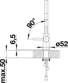 Kraan BLANCO 523121 Candor-S Rvs Geborsteld