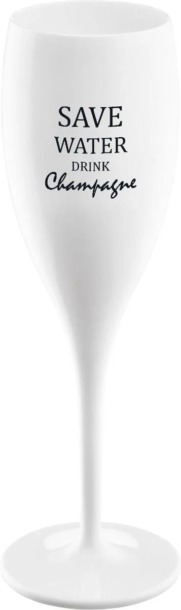 Glas KOZIOL 3436525 Cheers Save Water Drink White 100ml