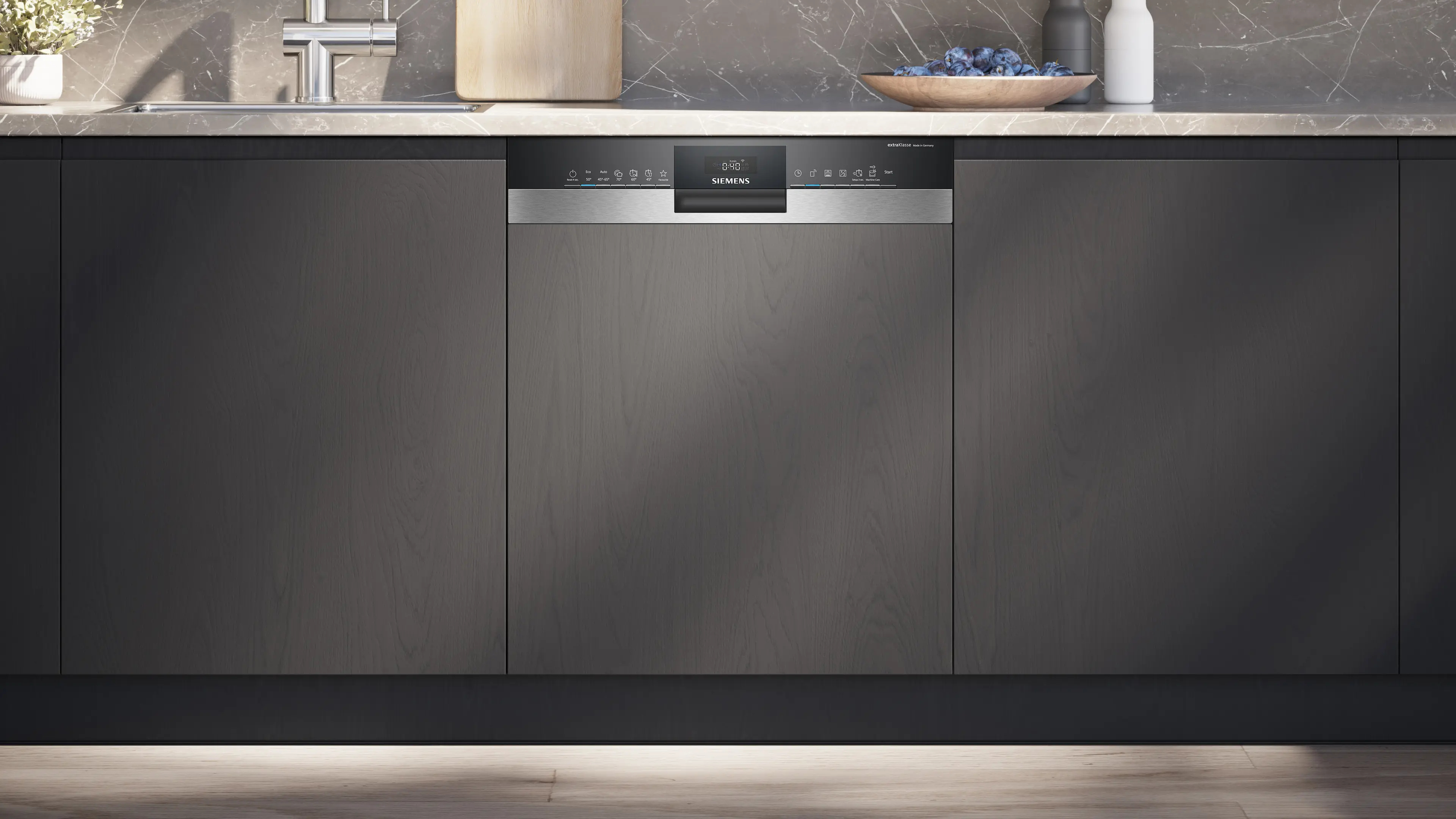 Vaatwasser BI SIEMENS SN53ES25CE iQ300 ExtraKlasse / A / HI /  42dB / besteklade / geborsteld staal