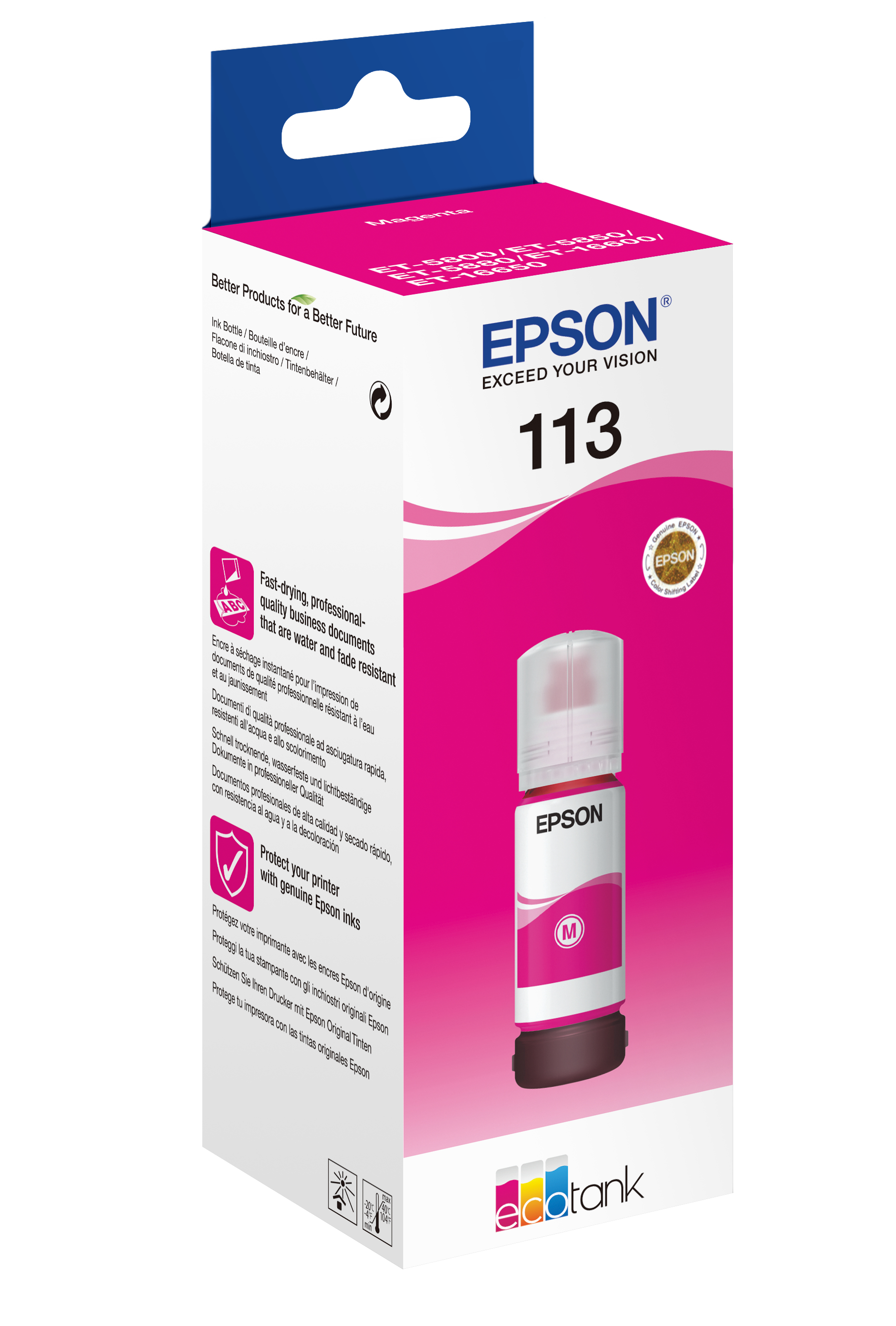 Inktfles EPSON 113 EcoTank Pigment Magenta