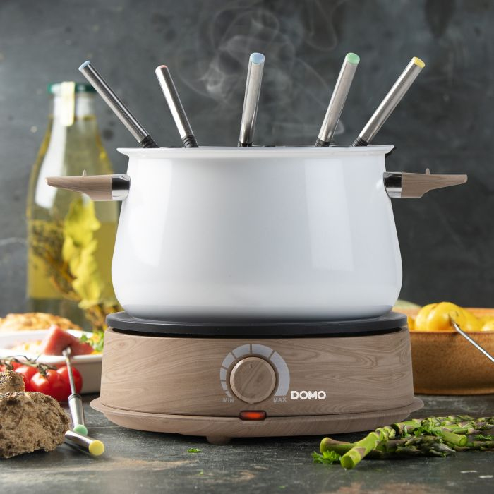 Fondue Domo DO736F - 8P - houtlook/wit - 1500 W 
