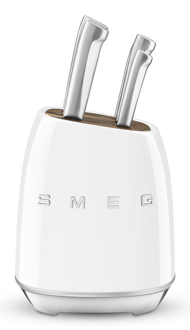 Messenblok SMEG KBSF02WH met 6 RVS-messen / wit