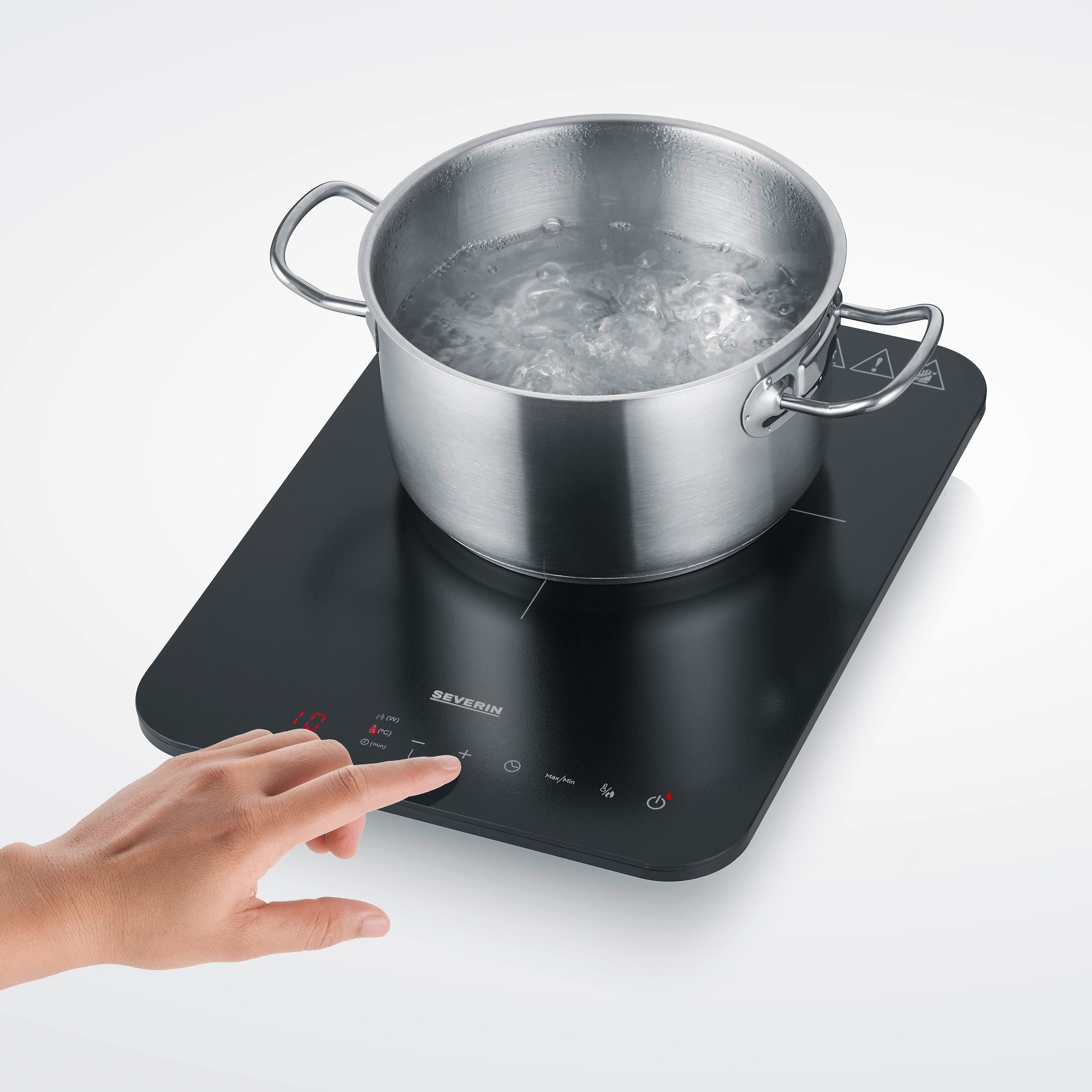 Severin KP 1032 plaque Noir, Gris Comptoir 28 cm Plaque avec zone à induction 1 zone(s)