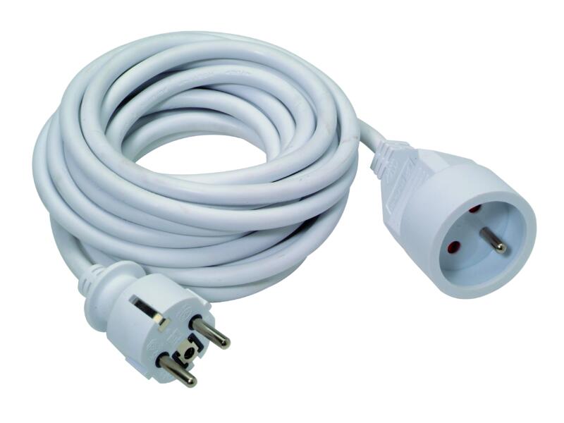Profile rallonge 3g1.5 pvc 5m blanc