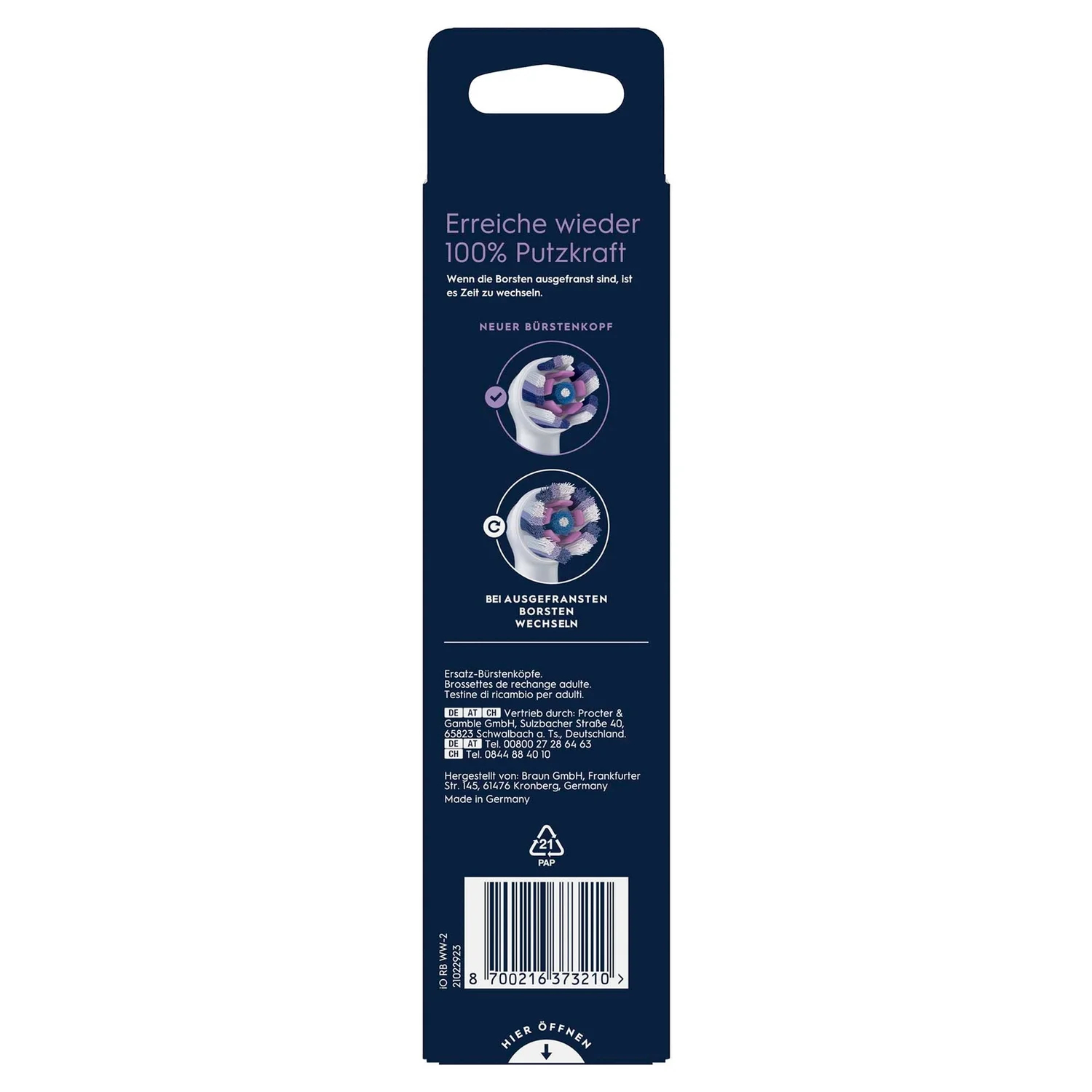 Opzetborstel ORAL-B 151848 iO / radiant white / 2 stuks 