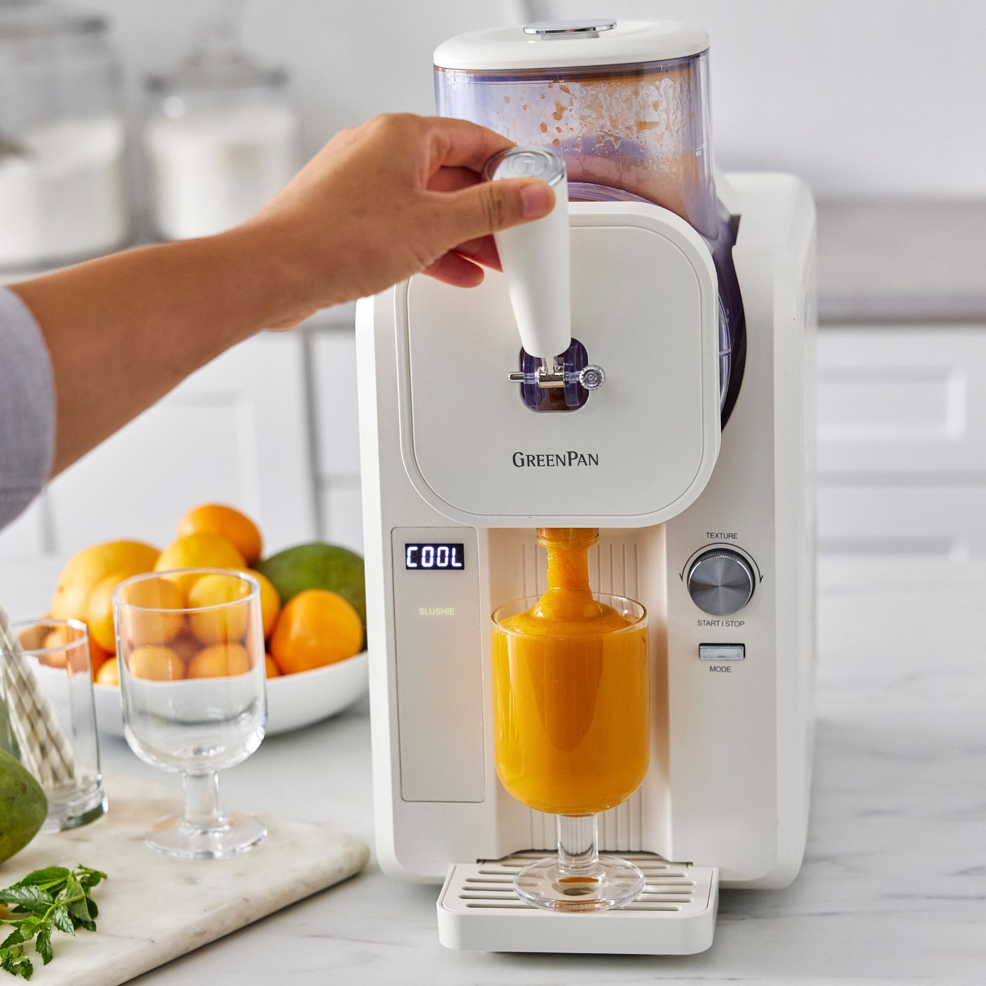 GreenPan Frost ijsmachine 1,87L Sorbetière pour glace italienne 1,8 L 300 W Noir, Blanc