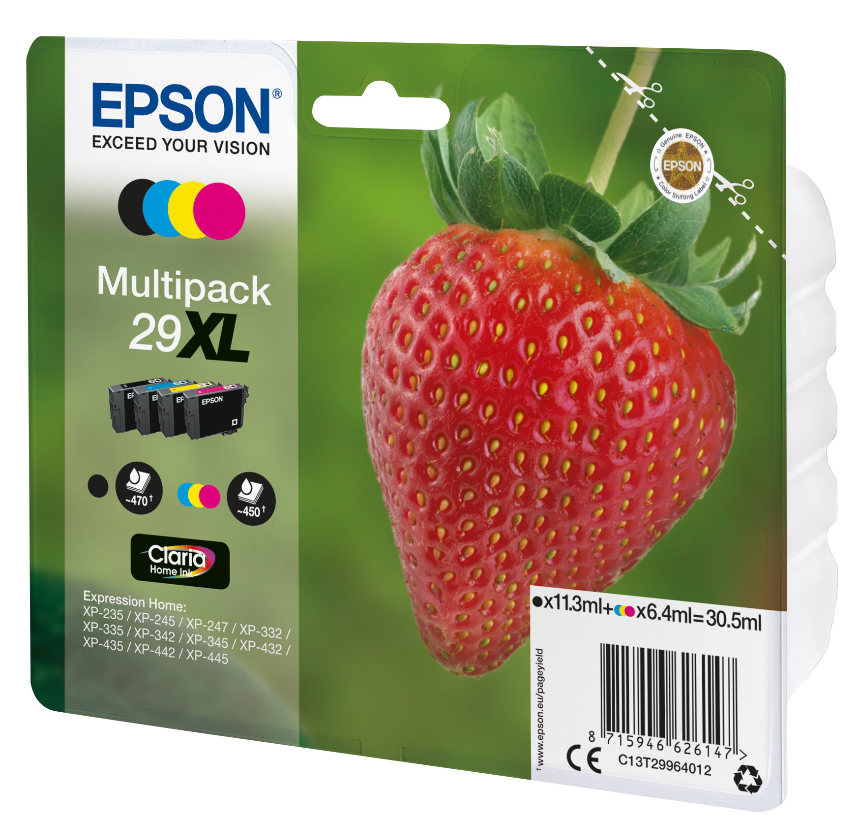Inktpatroon EPSON C13T29964012 Multipack 4-colours 29XL Clar