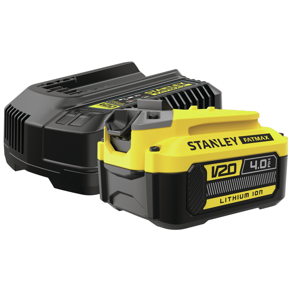 STANLEY Fatmax Startpakket: 1x 18V 4.0Ah Lithium-ion accu + 2A lader 