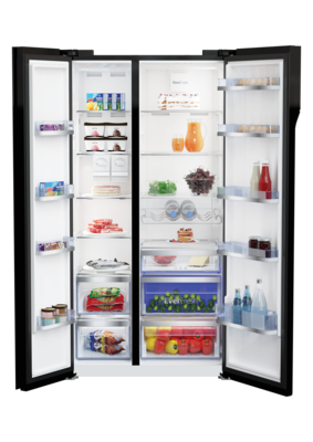 Beko GN163130ZGB amerikaanse koelkast Vrijstaand 558 l Zwart