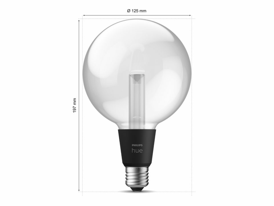 Lamp PHILIPS HUE White Color Ambiance E27 G125