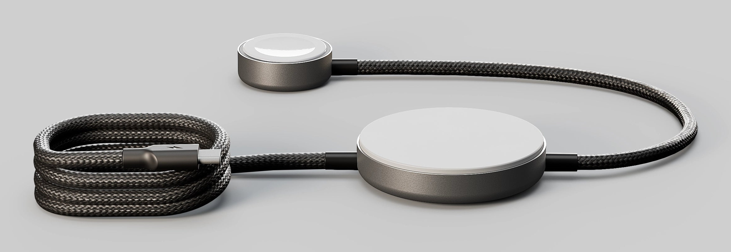 ZENS Charging Cable USB C + Magsafe + Watch Pro Black