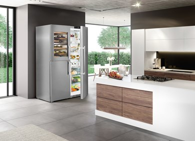 Liebherr SBSes 8486 PremiumPlus frigo américain Pose libre 645 L Acier inoxydable