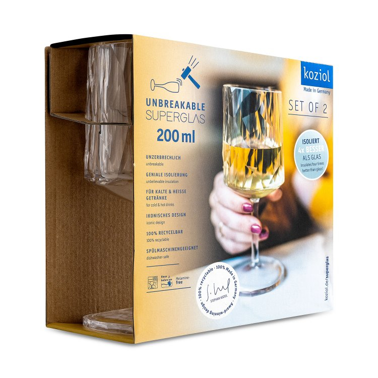 Glas KOZIOL 4416535 Superglas ClubNo.9 200ml (2pcs)