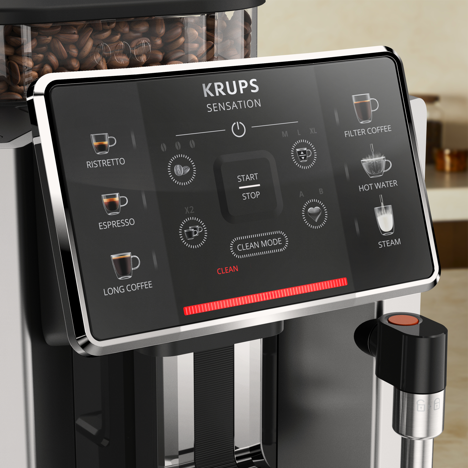 Espressomachine KRUPS EA910A10 Sensation / zwart