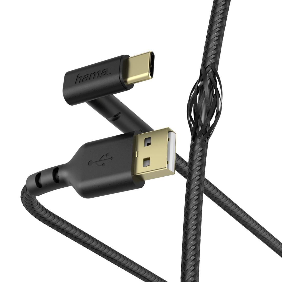Hama Kabel USB-A > USB-C Haak 1,5 m Zwart