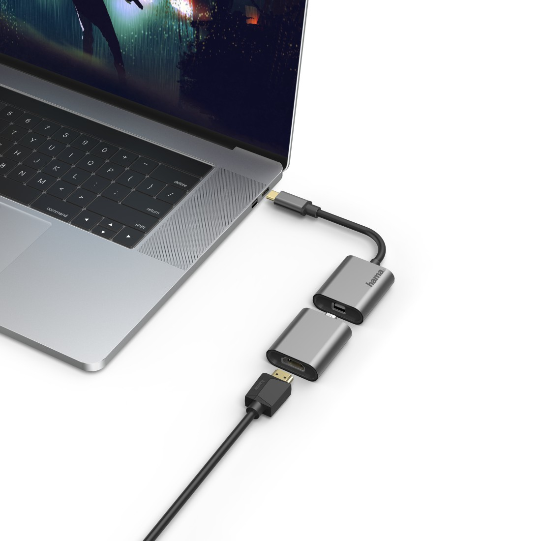 Hama Adaptateur 6 en 1, Connect2Go, USB-C, Mini-DisplayPort, HDMI?, VGA