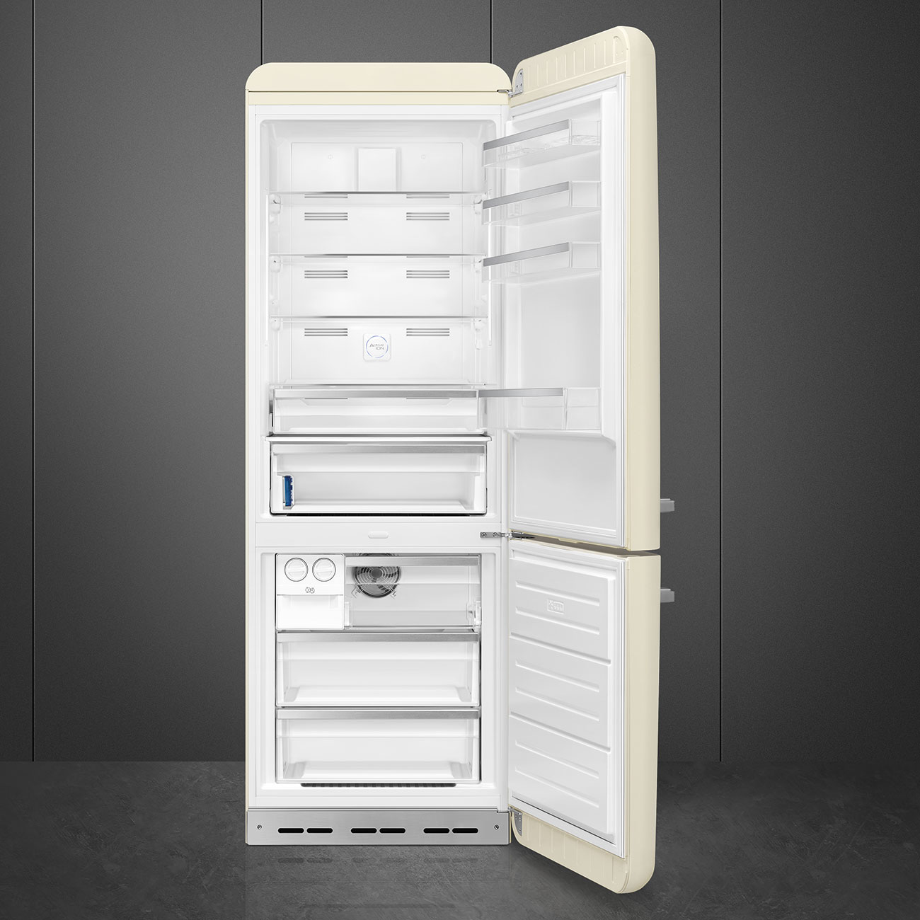 Koelkast Combi SMEG FAB38RCR5 / E / 205x70cm / Crème