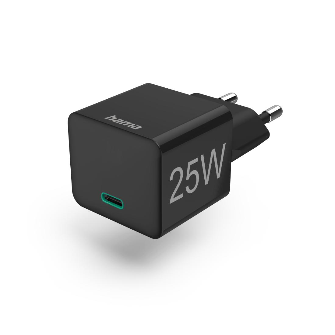 Hama Chargeur rapide, USB-C, PD/Qualcomm®, mini-chargeur, 25 W, noir