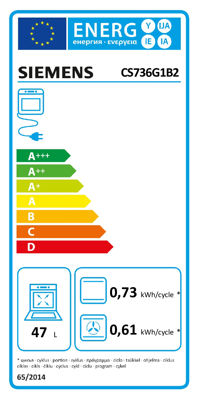 Combi-stoomoven BI SIEMENS CS736G1B2 IQ700 / compact / zwart