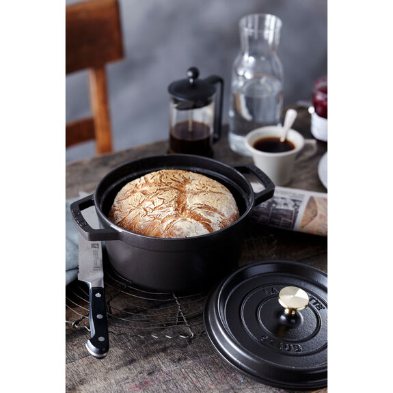 Staub ronde cocotte 24cm zwart 1102425