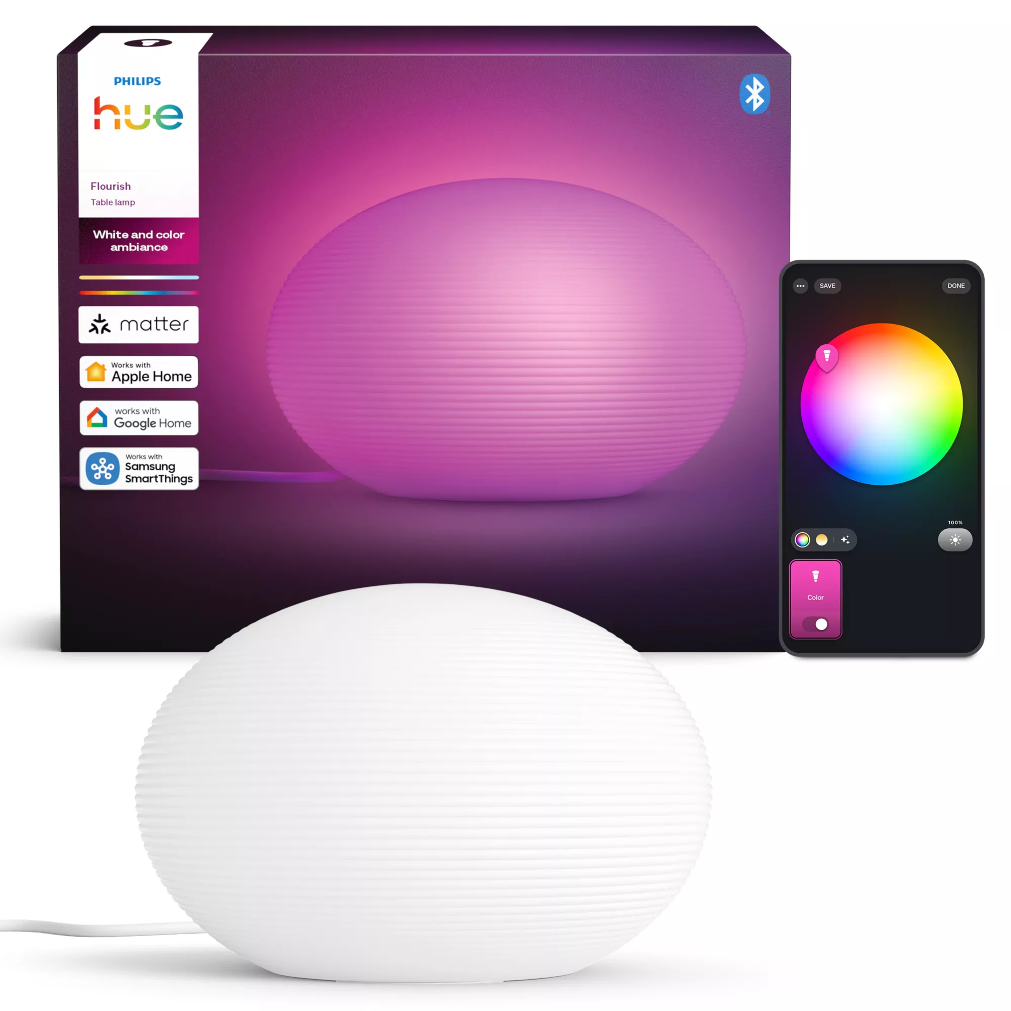 Tafellamp PHILIPS HUE Flourish White Color Ambiance