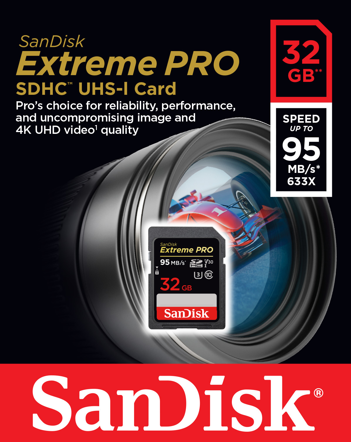 SD Sandisk 173368 SDHC Extreme Pro32GB 95MB/s V30